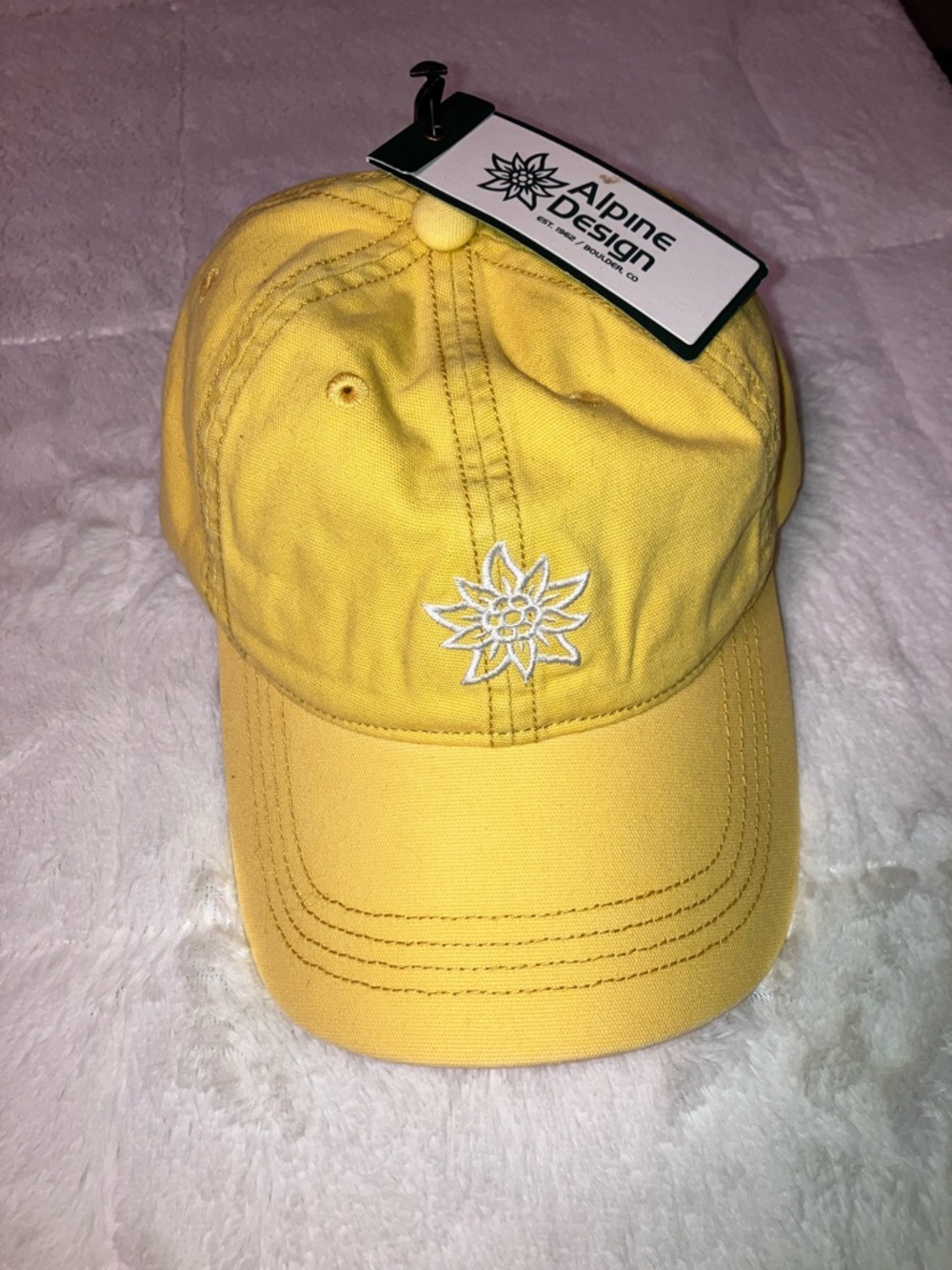 Alpine Design Yellow Embroidered Logo Baseball Cap